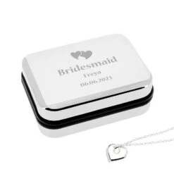 Bridesmaid Heart Necklace With Box