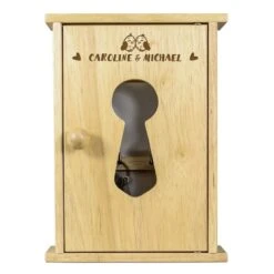 Cute Birds Personalised Wooden Key Cabinet