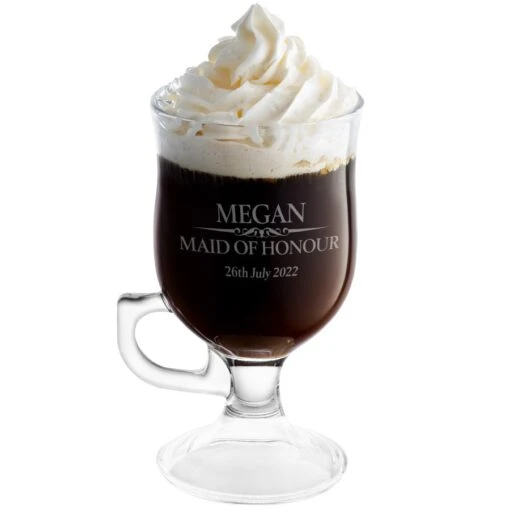 Heritage Wedding Personalised Irish Coffee Glass -Gifts Shop heritage wedding personalised irish coffee glass 457