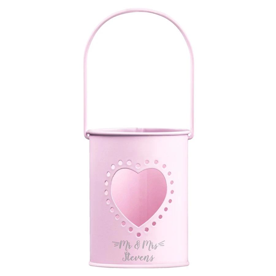 Mr And Mrs Personalised Metal Pink Candle Holder 3 Mr And Mrs Personalised Metal Pink Candle Holder