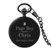 Personalised Black Pocket Watch - Page Boy Top Hat -Gifts Shop personalised black pocket watch page boy top hat 1234
