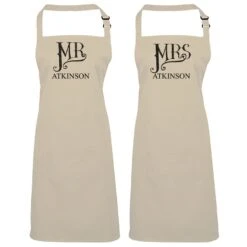 Gifts Shop -Gifts Shop personalised dotty mr and mrs apron set tj 10612 set 2