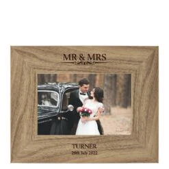 Gifts Shop -Gifts Shop personalised rustic photo frame classic mr mrs 071 2