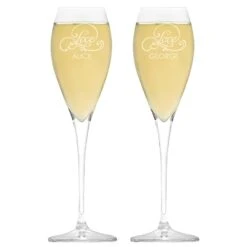 Swirl Love Personalised Royale Flute Set